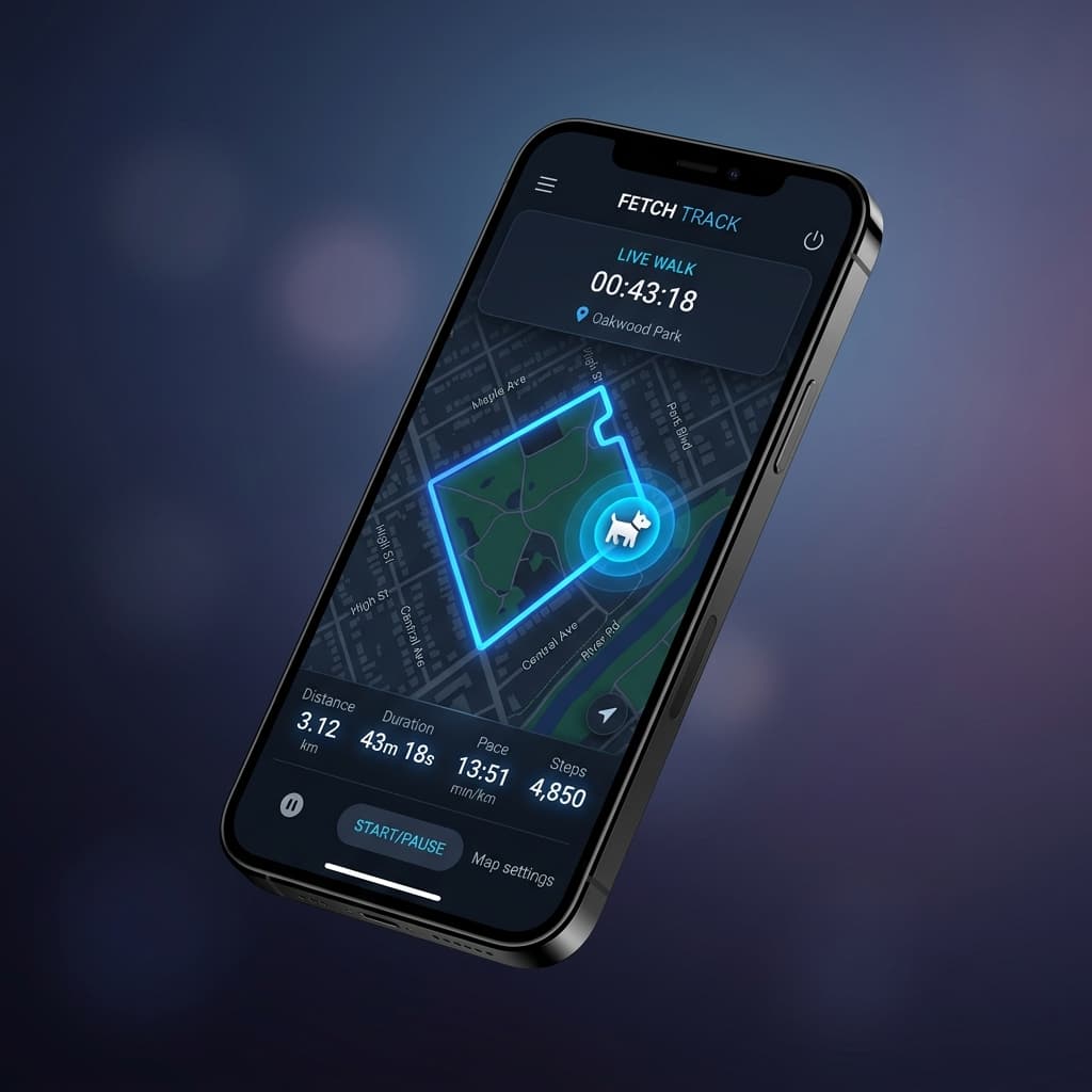 Live GPS walk tracking on a phone